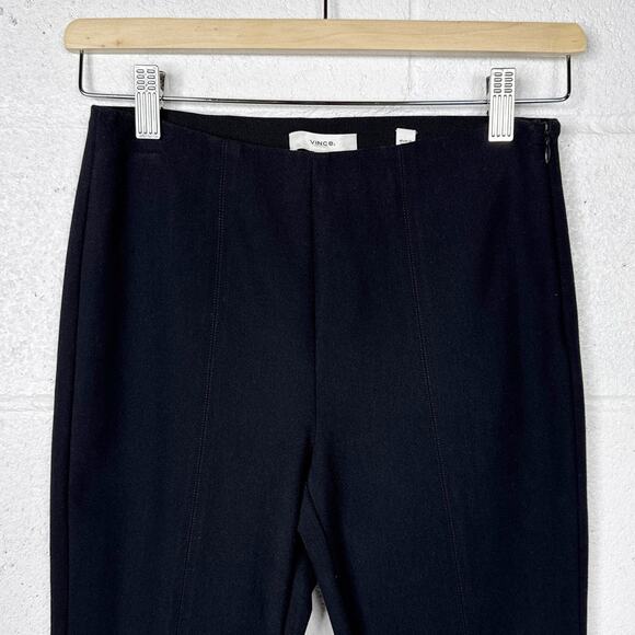 Vince Black Pull On Pants Womens Small Slim Fit Back Slit Elastic Waist - Picture 3 of 5